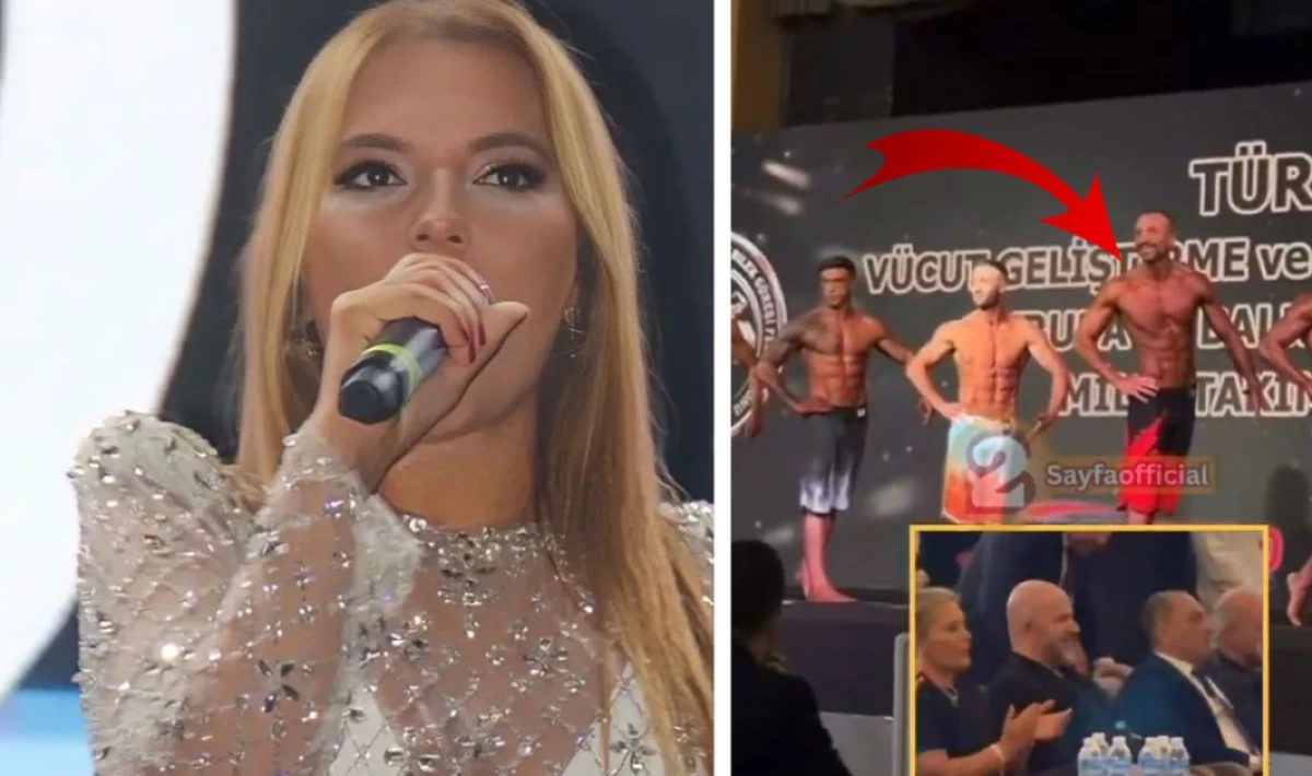 DEMET AKALIN’IN EŞİ OKAN KURT PODYUMA ÇIKTI